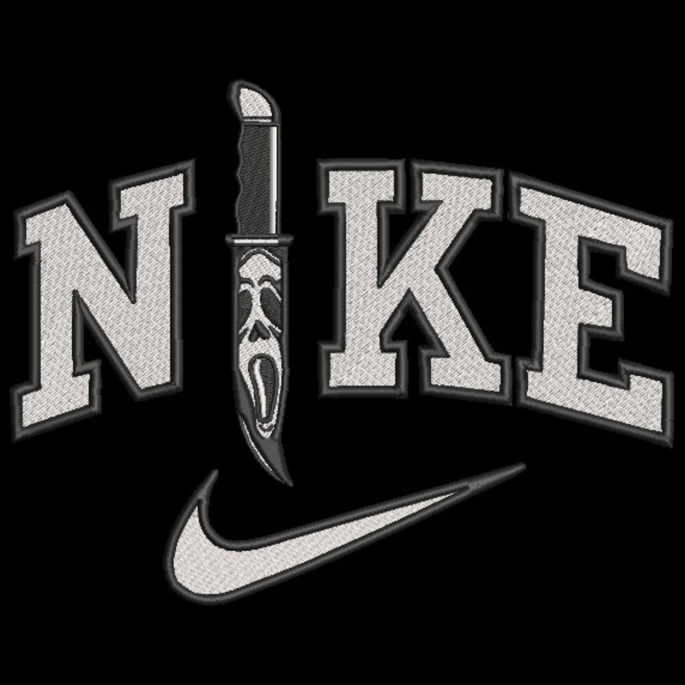 Nike Halloween HOODIE Ghost Face Scream Knife Embroidered Unisex Horror Gift